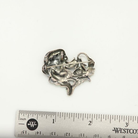 Lady Enamel Brooch Pin Sterling Silver 925 Fairy Lady Pin Pendant - Picture 7 of 10